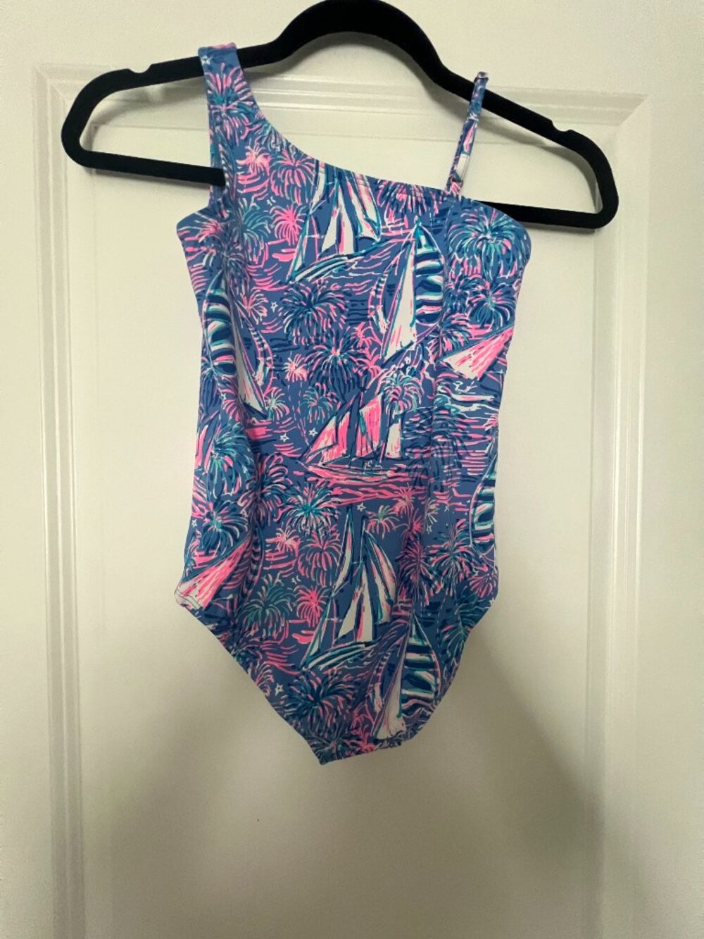 LIKE NEW! Lilly Pulitzer Girls "Feeling Fireworks" One-Piece Swimsuit - Size 8